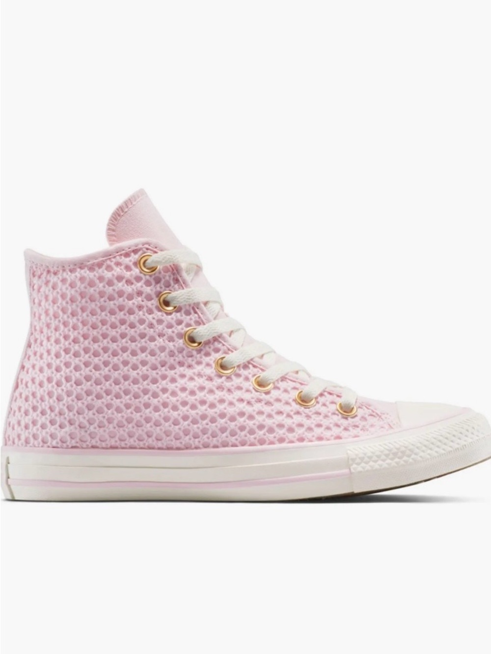 Converse High Top Sneaker - Light Pink with White Accents - Picture 5 of 12